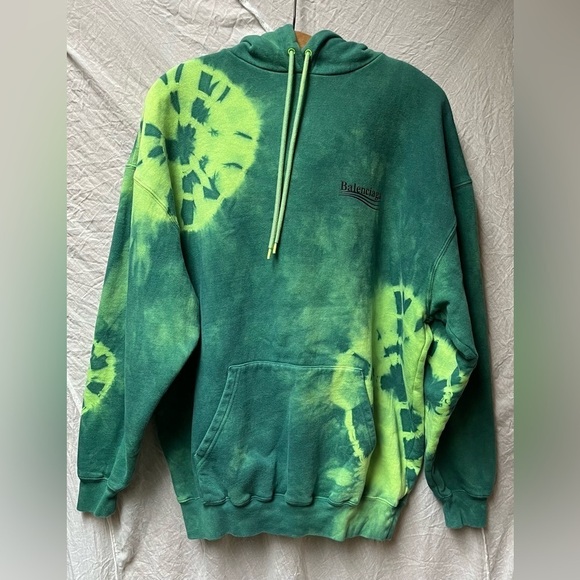Balenciaga Indigo Dyed Campaign Hoodie - Picture 1 of 15